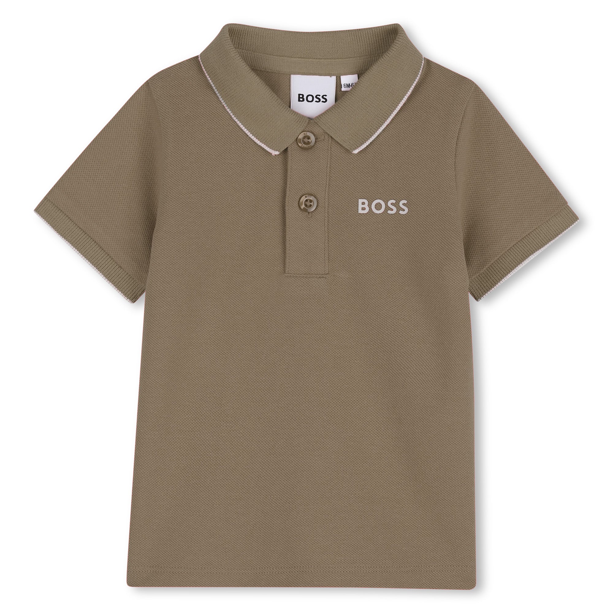 BOSS Polo met korte mouwen Dark Taupe