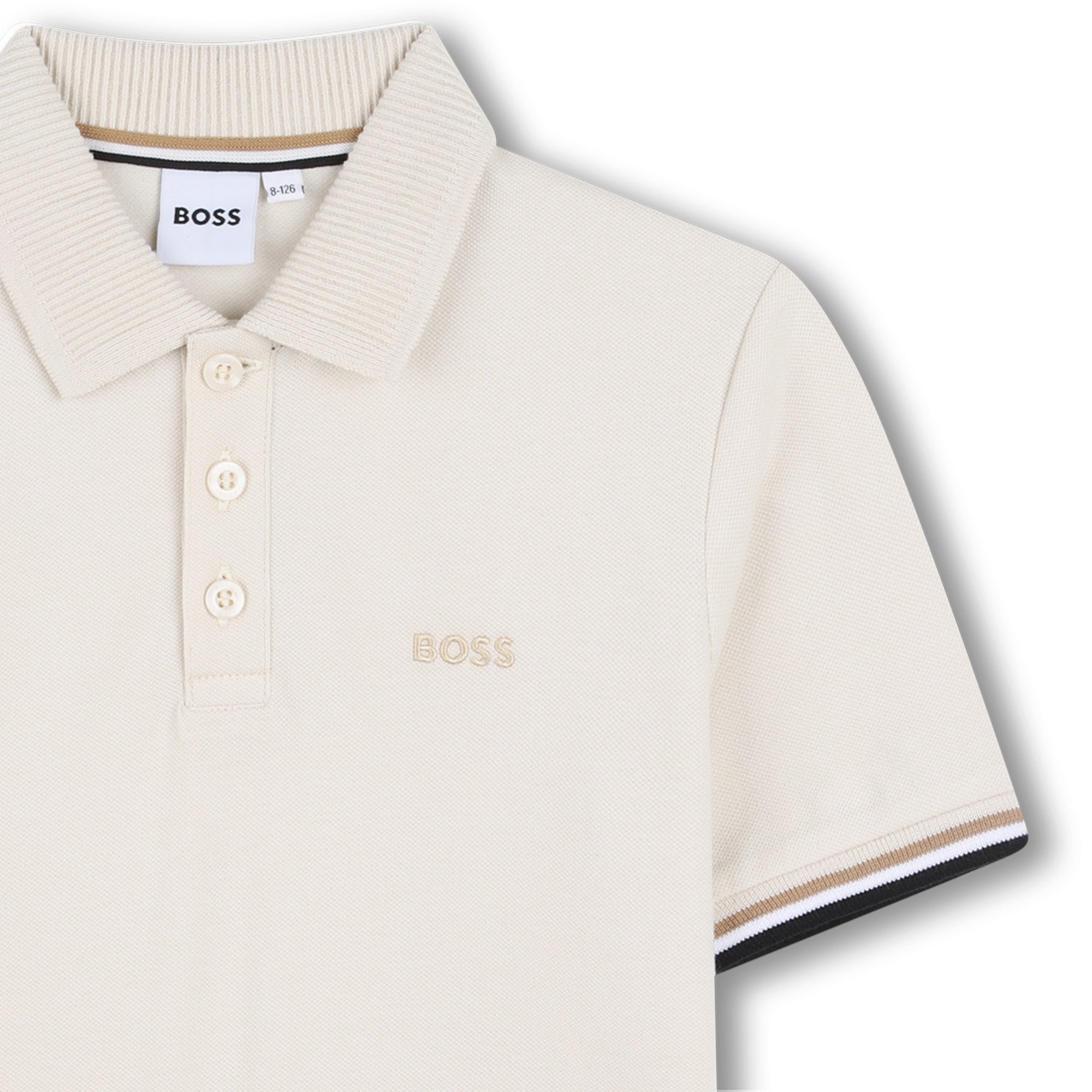 BOSS Polo met korte mouwen Vanille - foto 3