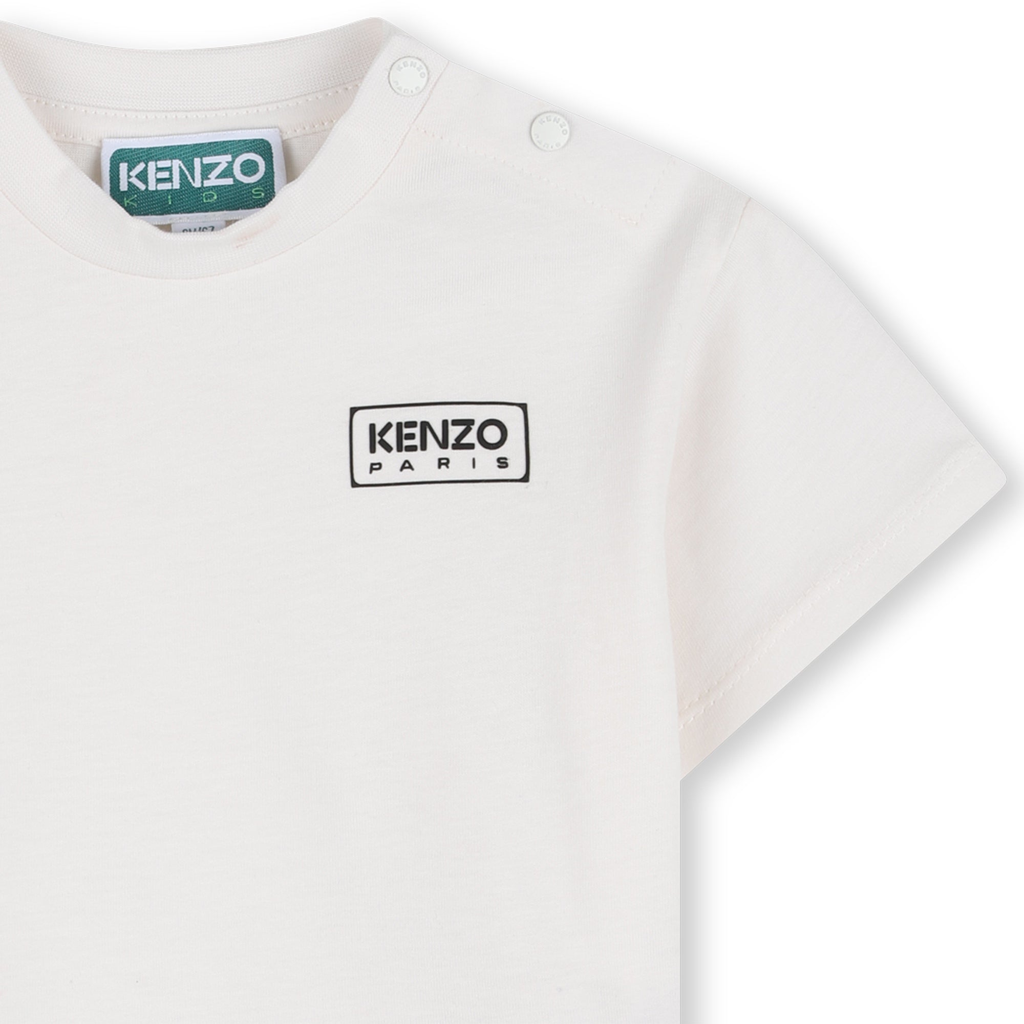 Kenzo Kids T-shirt met korte mouwen Offwhite detail