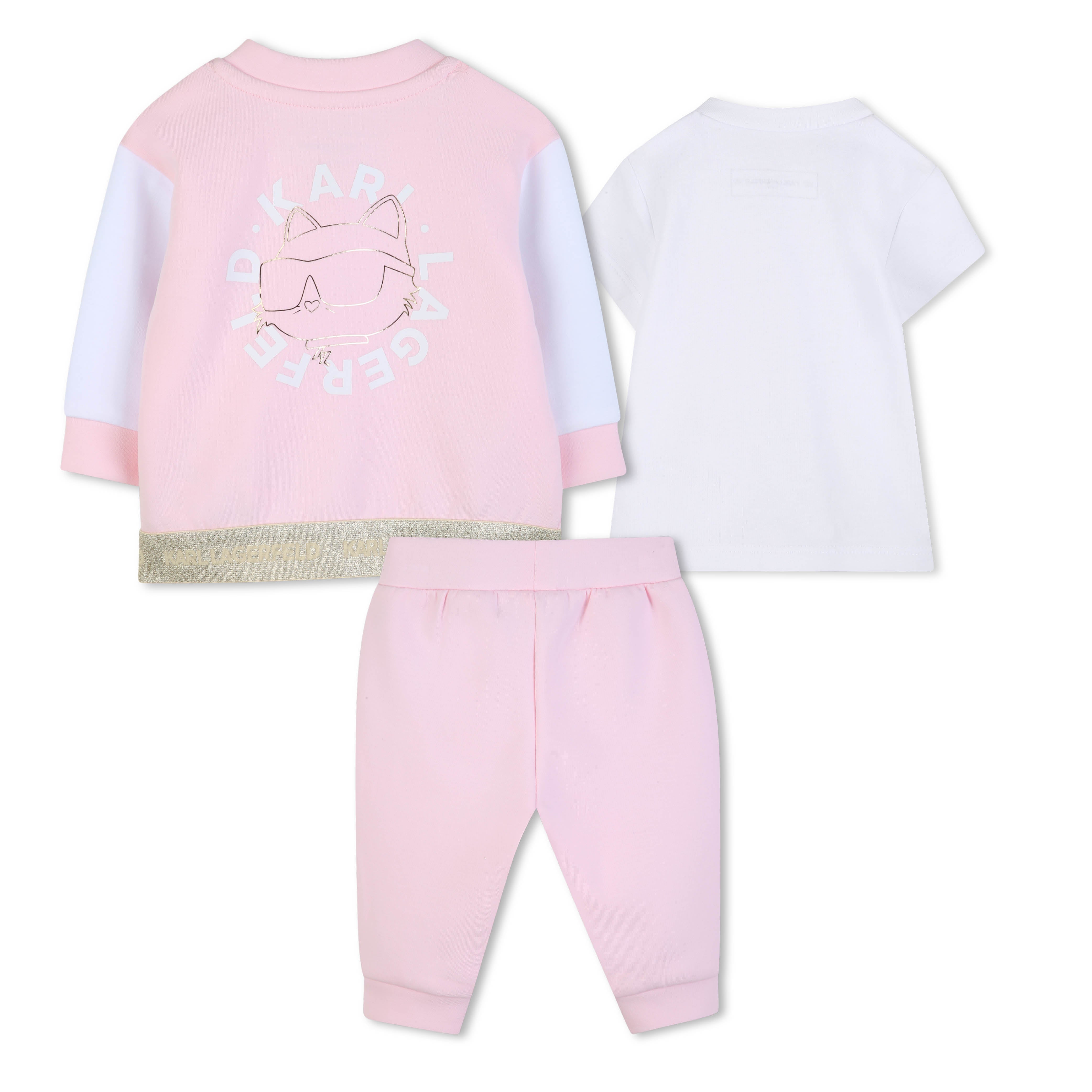 Karl Kids Joggingset Rose Blanc achterkant