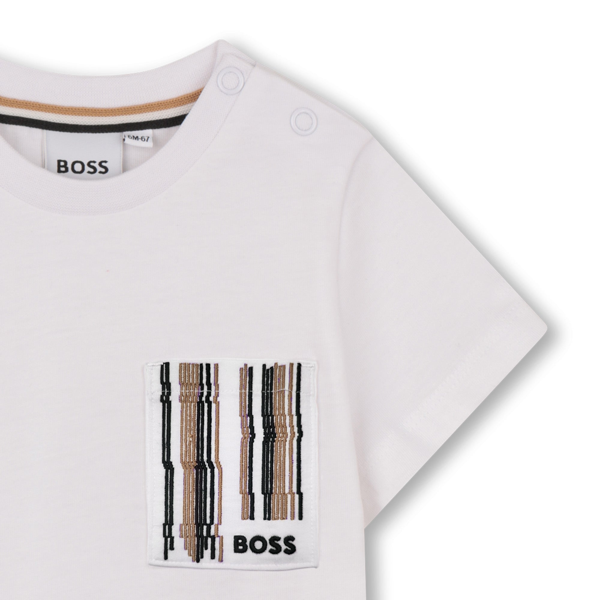 BOSS T-shirt met korte mouwen Blanc detail