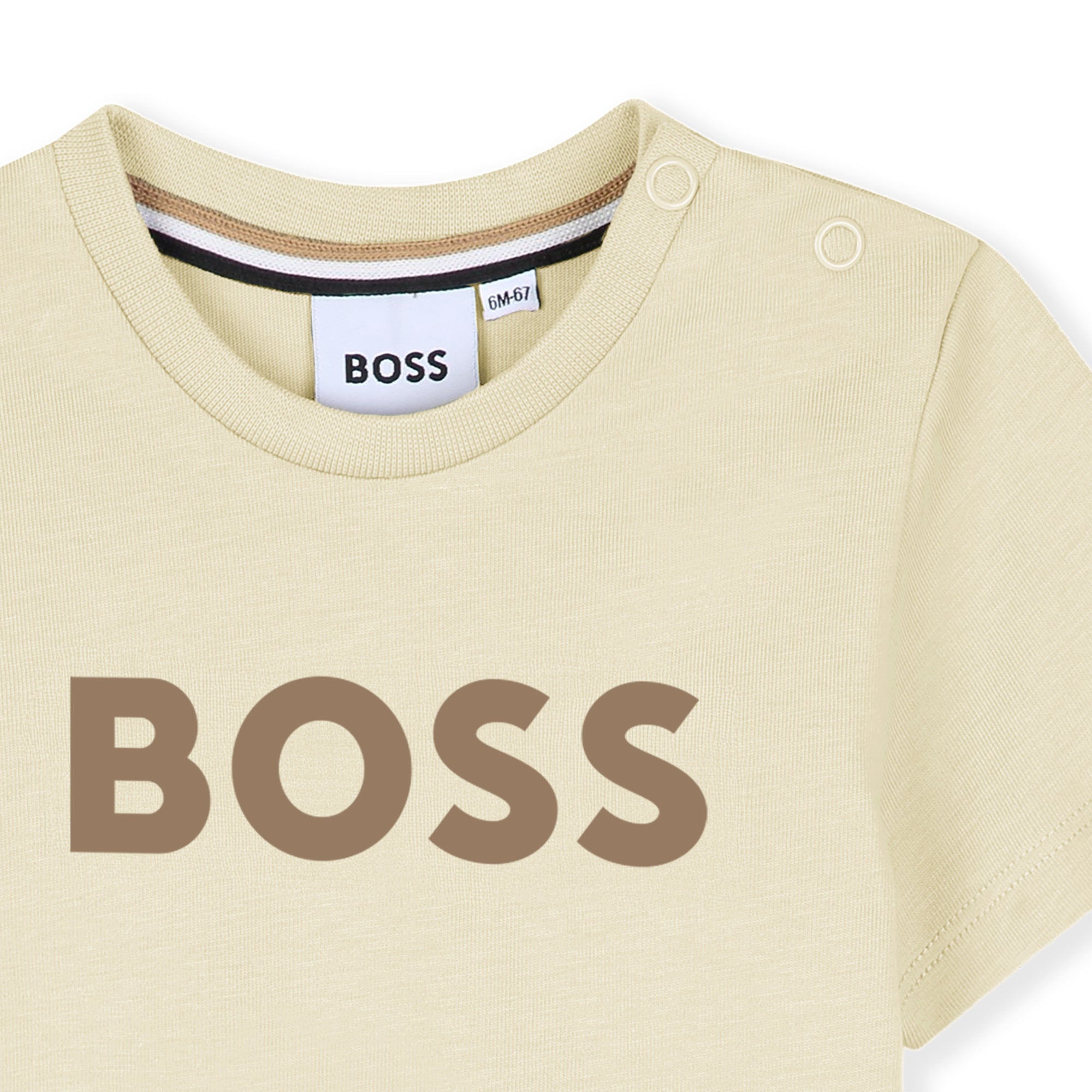 BOSS T-shirt met korte mouwen Vanille - foto 3