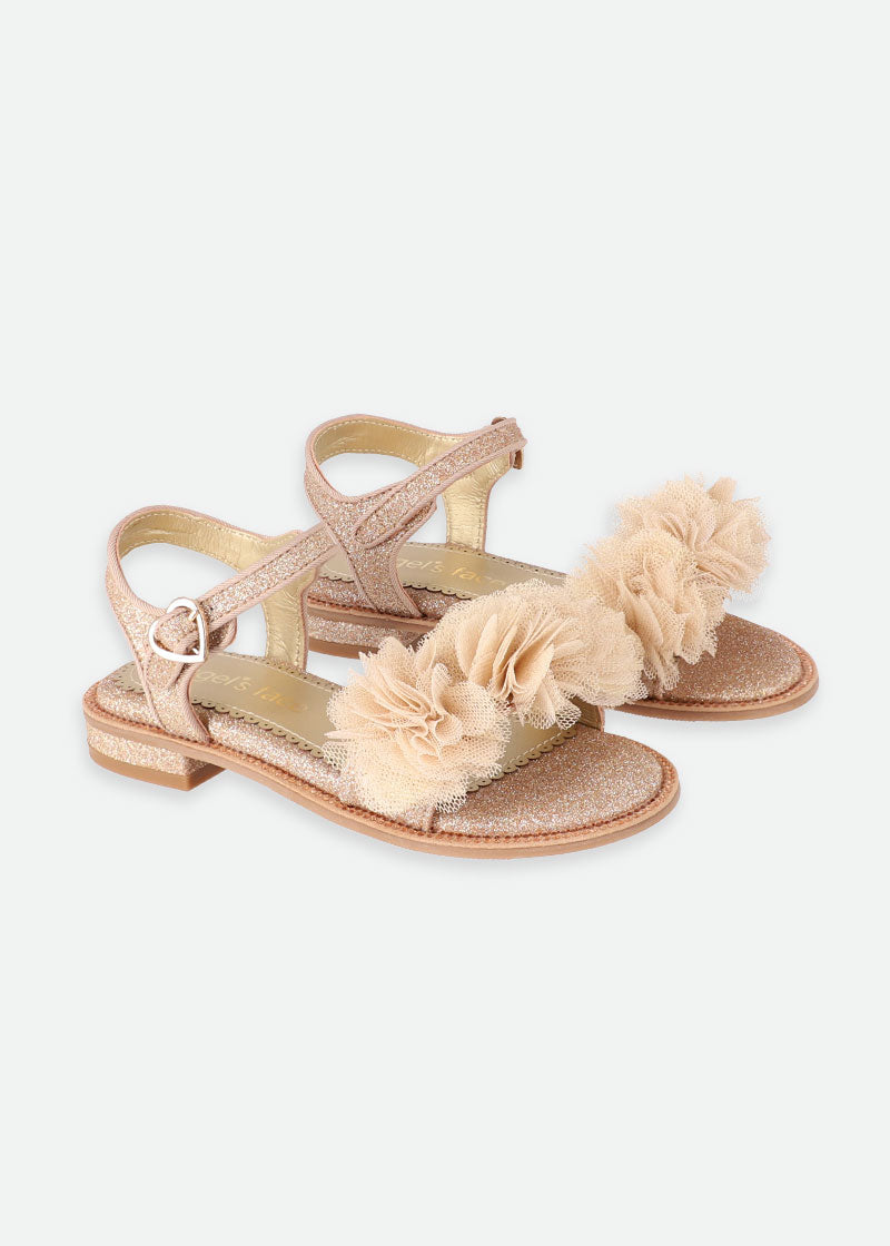 Angel's Face Carmen corsage sandalen rose gold – designer kinderkleding | Niñoz Almere