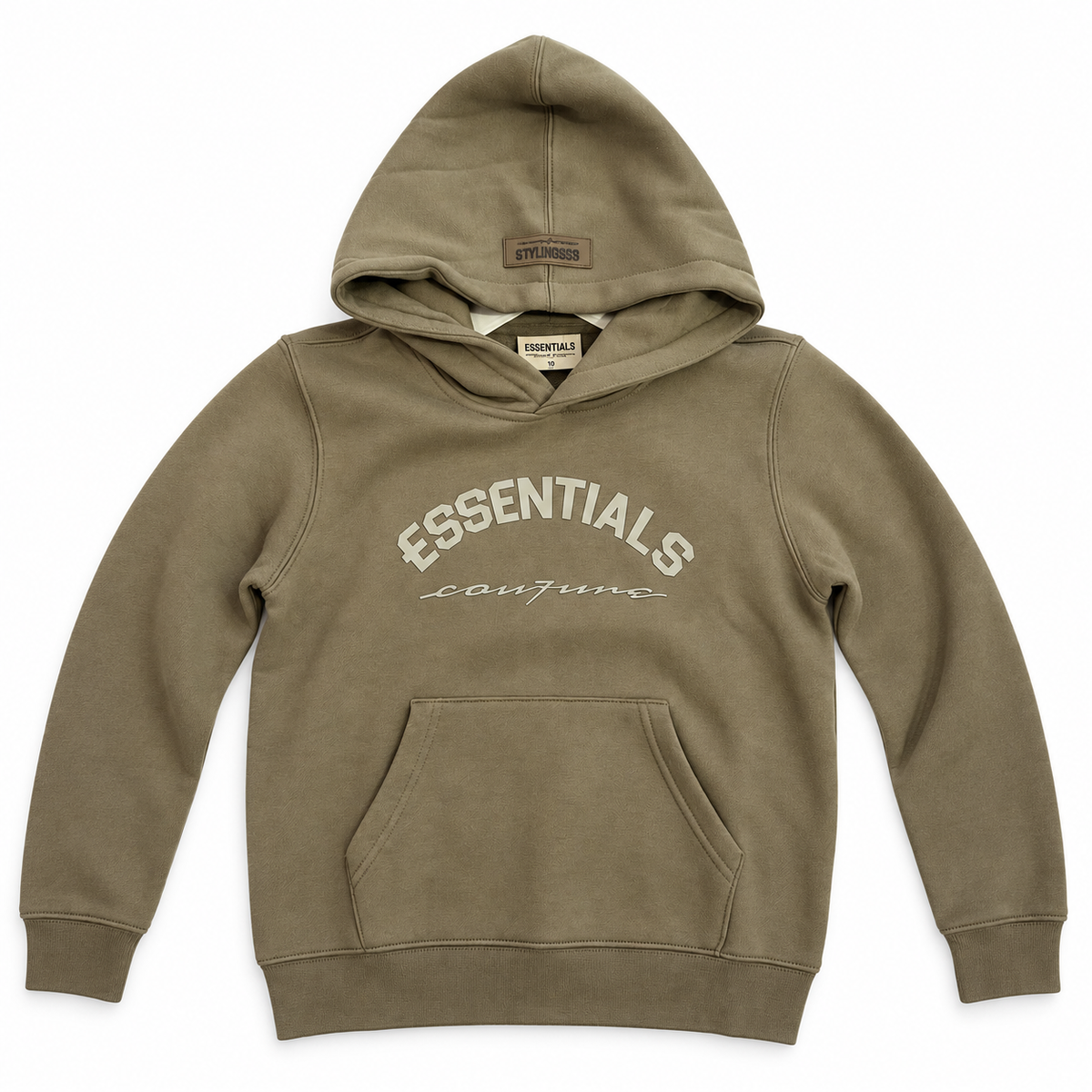 Essentials Cou7ure kids Curve joggingpak forrest groen – hoodie met boogprint | Ninoz Almere