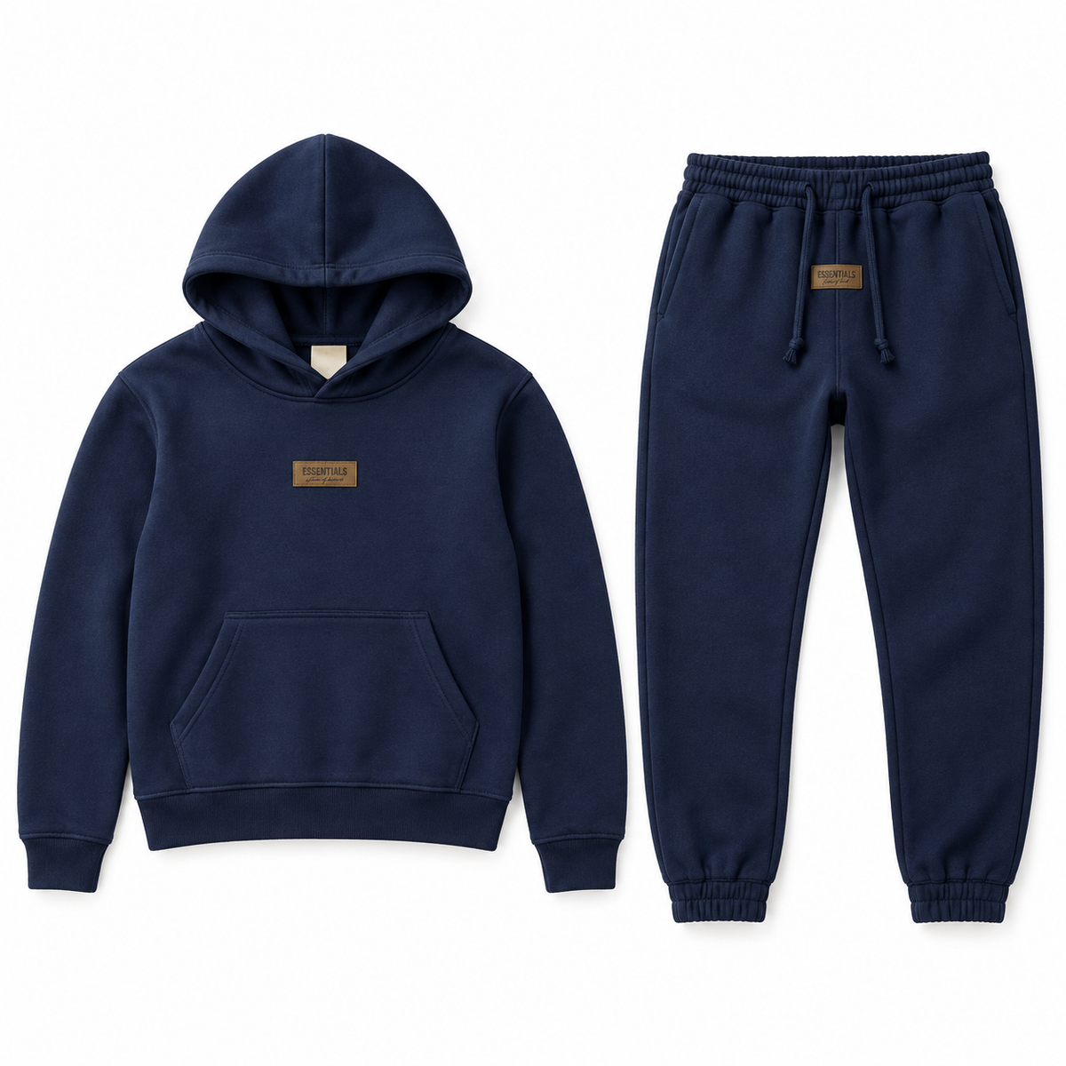 Essentials Cou7ure kids Rubber Tracksuit donkerblauw – hoodie en joggingbroek, designer kinderkleding | Niñoz Almere