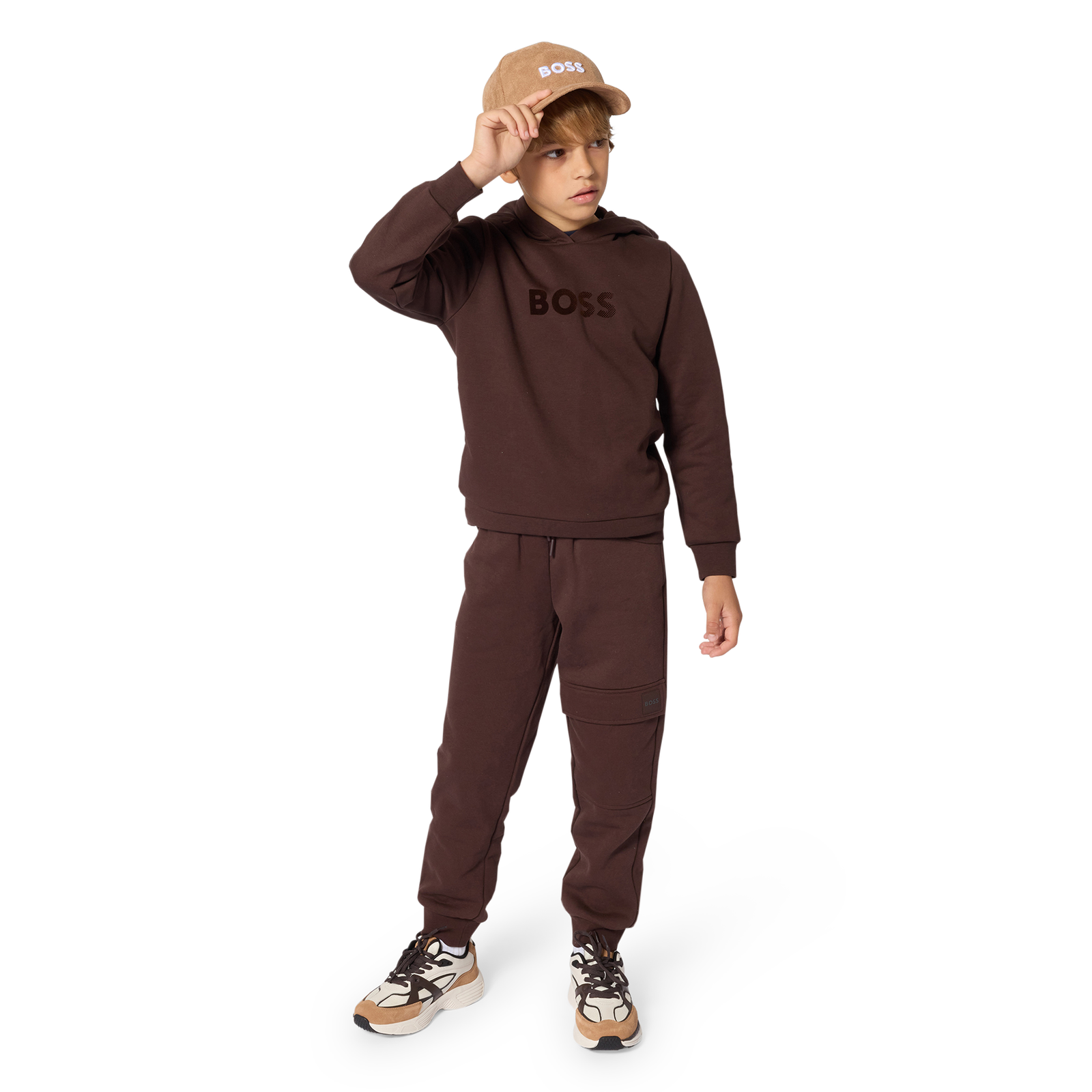 BOSS Sweater-Shirt Met Kap - Bruin – foto 4 – Niñoz Almere