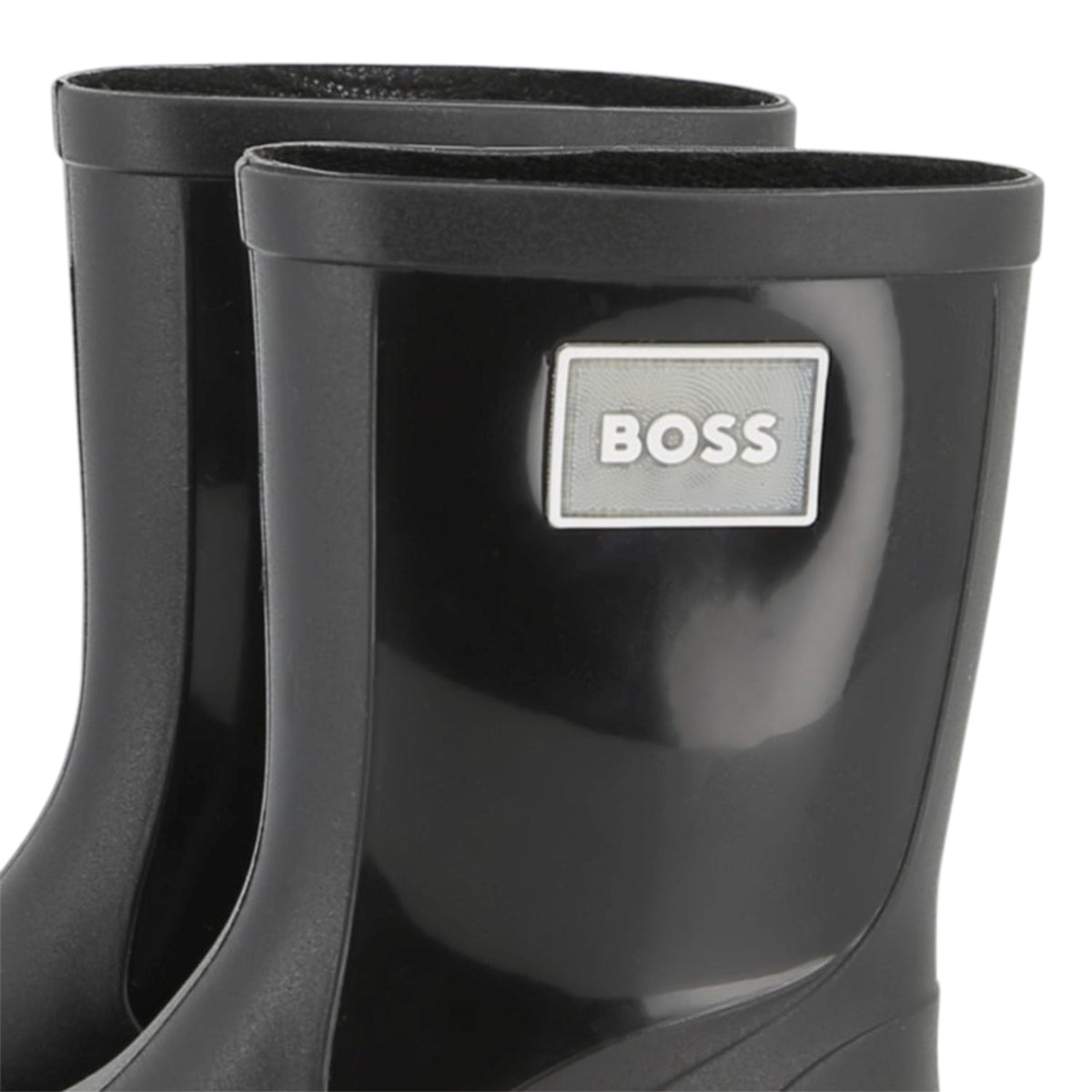 BOSS jongens Regenlaarzen Zwart – bovenaanzicht – designer kinderkleding | Niñoz Almere