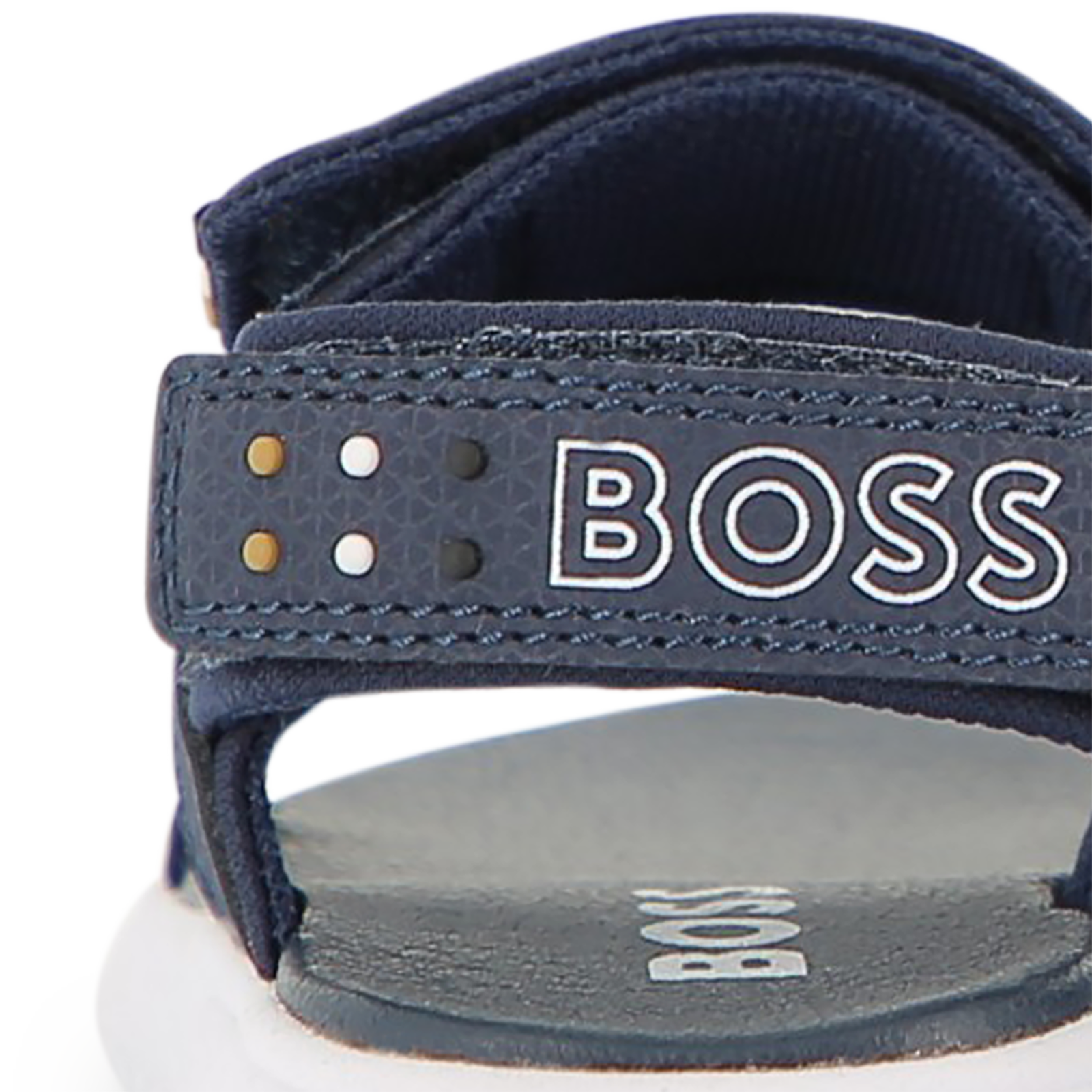 BOSS sandalen jongens marineblauw bovenaanzicht - Niñoz Almere
