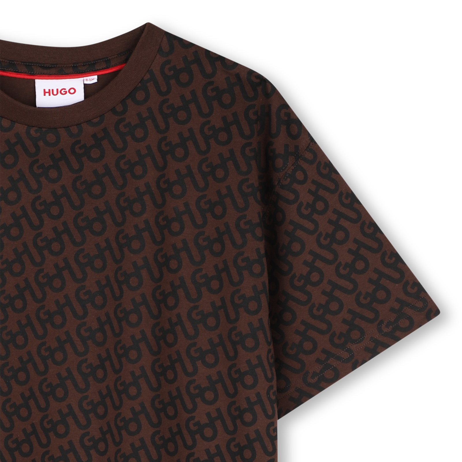 HUGO T-Shirt Korte Mouwen - Cichorei Koffie – foto 3 – Niñoz Almere