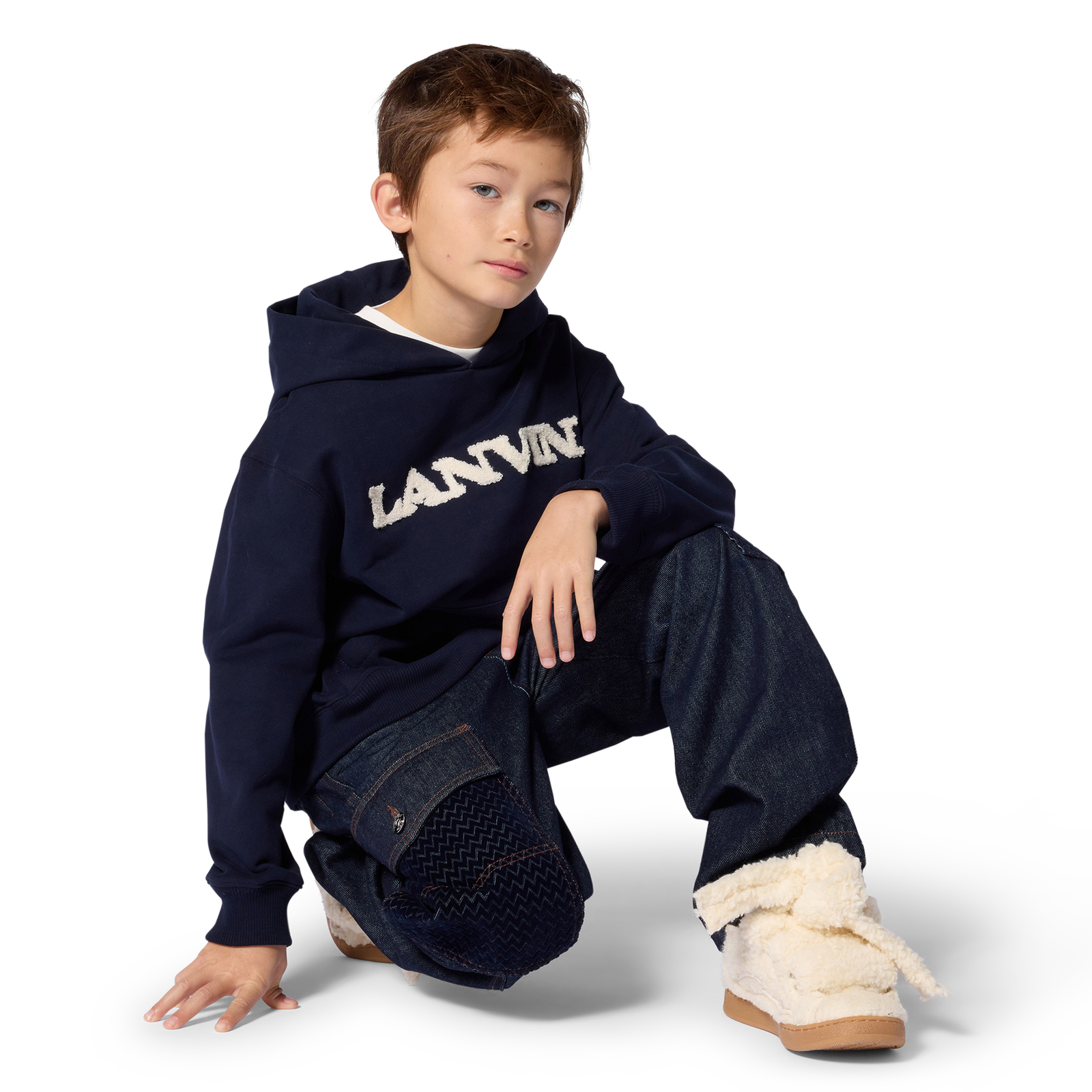 Lanvin Sweater Met Kap - Marine – foto 4 – Niñoz Almere